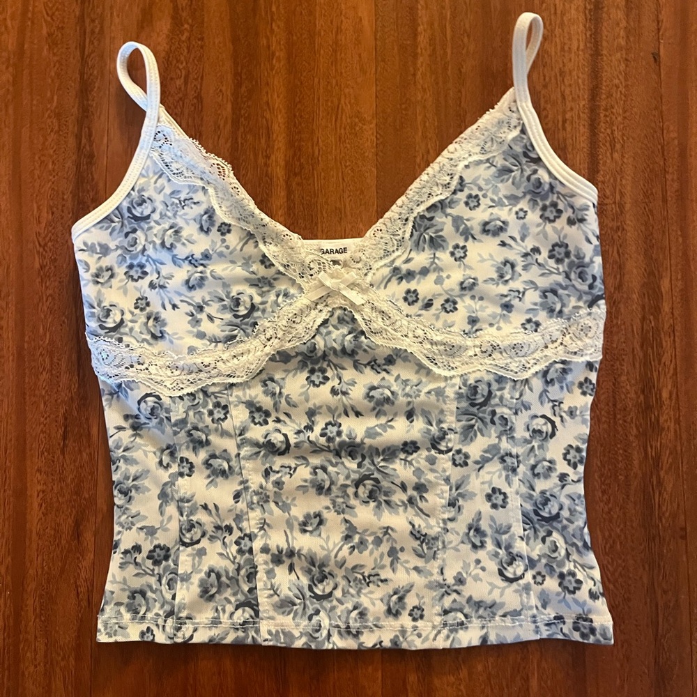 Floral Lace Trim Camisole